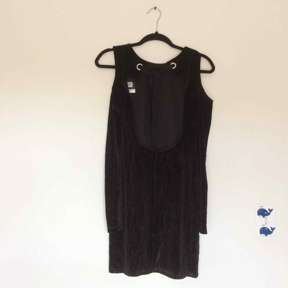 NWT Topshop Velvet Cold Shoulder‎ Dress 6 - Picture 6 of 8